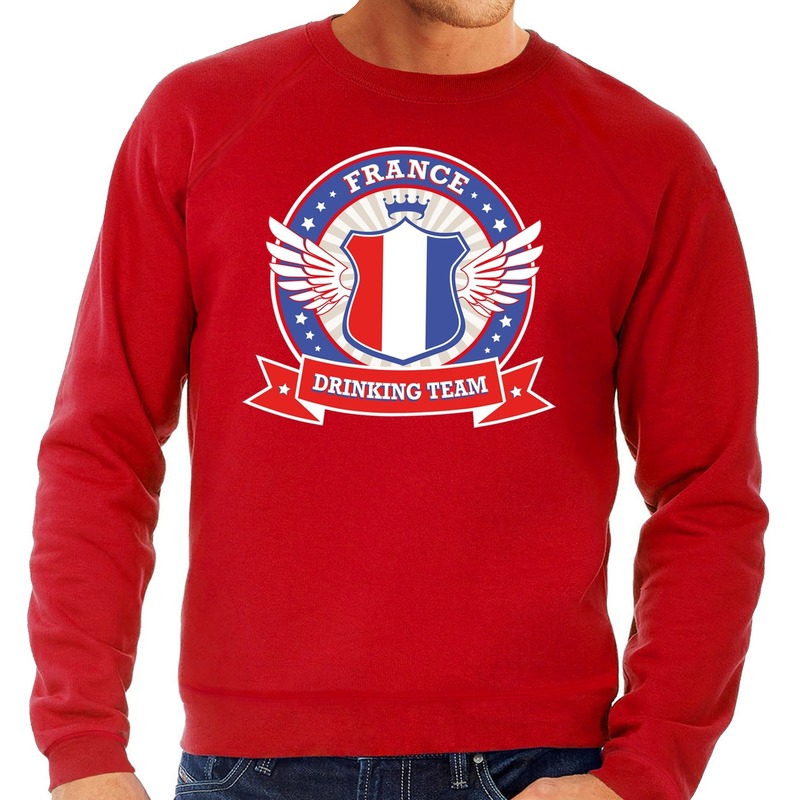 France drinking team sweater rood heren Top Merken Winkel